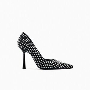ZARA studded spiked heel pumps